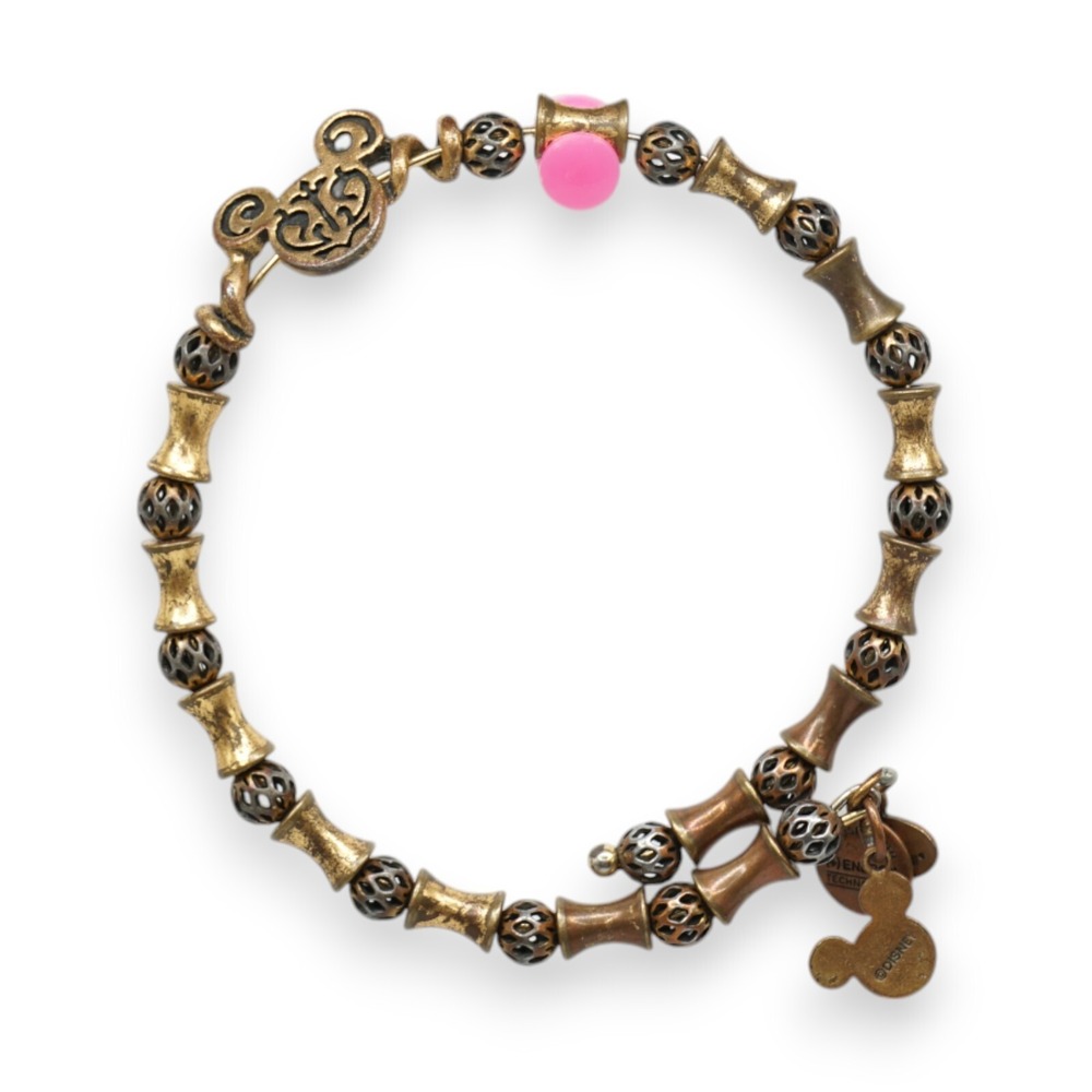 Disney Parks Alex and Ani Mickey Filigree Tubes Wrap Bracelet‎